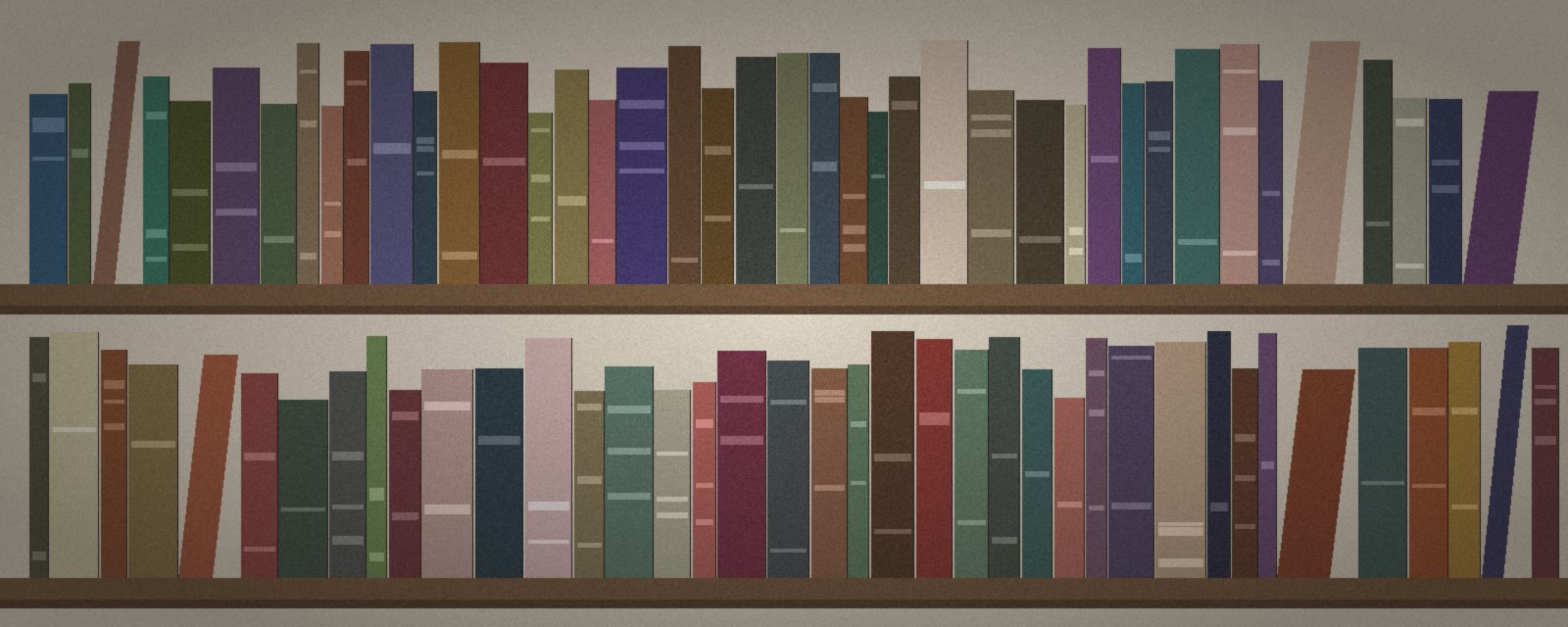 A shelf of well-loved books